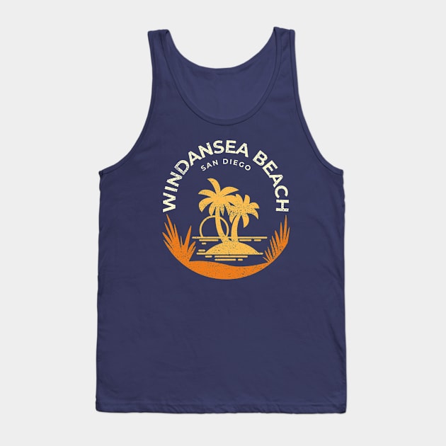 Windansea Beach San Diego California Vacation Resort Vintage Tank Top by Inspire Enclave